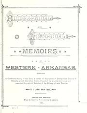 Front cover of Biographical and historical memoirs of western Arkansas by Southern Publishing Company (Chicago, Ill.).