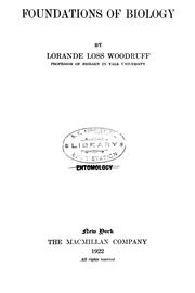 Cover of Foundations of biology by Lorande Loss Woodruff