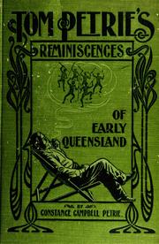 Cover of Tom Petrie's reminiscences of early Queensland (dating from 1837) by Constance Campbell Petrie