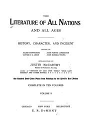 Front cover of The literature of all nations and all ages by Julian Hawthorne