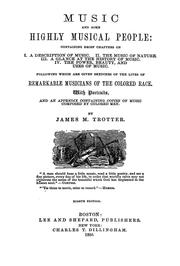 Front cover of Music and some highly musical people by James M. Trotter