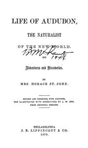 Front cover of Life of Audubon, the naturalist of the New World by St. John, Horace Mrs.