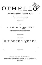 Cover of Othello by Giuseppe Verdi
