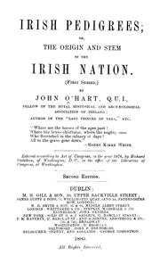 Front cover of Irish pedigrees; or, The origin and stem of the Irish nation by John O'Hart