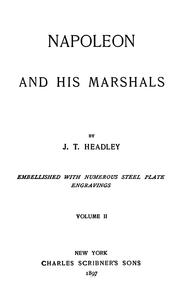 Cover of The distinguished marshals of Napoleon by Joel Tyler Headley