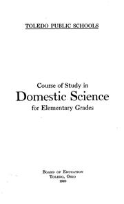 Front cover of Course of study in domestic science for elementary grades by Toledo Public Schools.