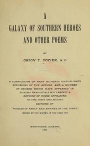 Front cover of A galaxy of southern heroes by Orion Theophilus Dozier