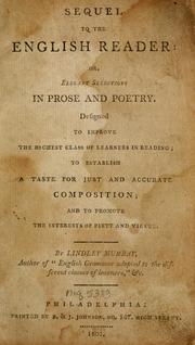 Cover of Sequel to the English reader by Lindley Murray