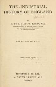 Front cover of The industrial history of England by Henry de Beltgens Gibbins