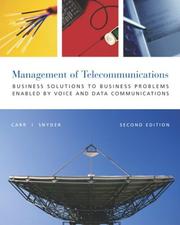 Cover of The management of telecommunications by Houston H. Carr