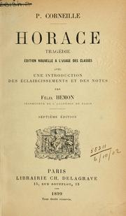 Cover of Horace, tragédie by Pierre Corneille