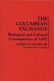 Cover of The Columbian exchange by Alfred W. Crosby