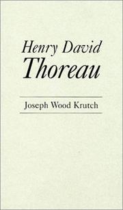 Front cover of Henry David Thoreau by Joseph Wood Krutch