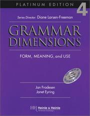 Cover of Grammar Dimensions by Unknown
