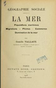 Front cover of Géographie sociale by Camille Vallaux