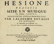 Cover of Hesione by André Campra
