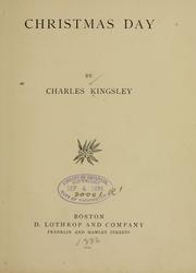 Front cover of Christmas day by Charles Kingsley