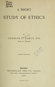 Front cover of A short study of ethics by Charles Frederick D'Arcy
