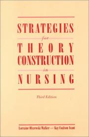 Front cover of Strategies for theory construction in nursing by Lorraine Olszewski Walker