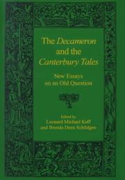 Front cover of The Decameron and the Canterbury tales by Leonard Michael Koff