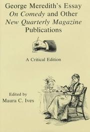 Front cover of George Meredith's essay On comedy and other New quarterly magazine publications by George Meredith