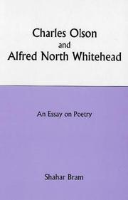 Front cover of Charles Olson and Alfred North Whitehead by Shahar Bram