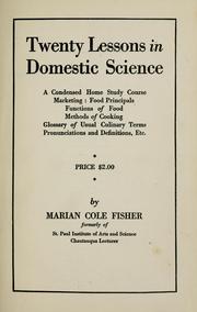Cover of Twenty lessons in domestic science by Marian Cole Fisher