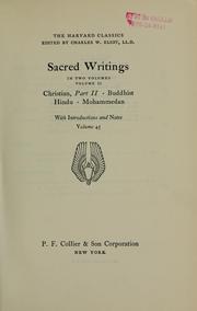 Cover of Sacred writings by Charles William Eliot