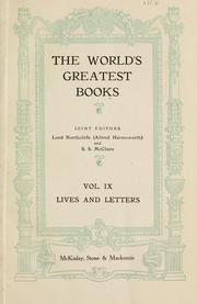 Front cover of Lives and letters by Northcliffe, Alfred Harmsworth Viscount