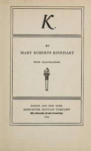 Cover of K by Mary Roberts Rinehart