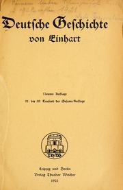Cover of Deutsche Geschichte by Class, Heinrich