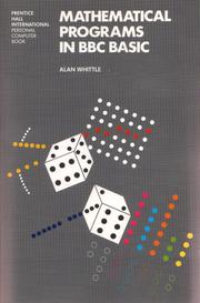 Cover of Mathematical Programs In BBC Basic by Alan Whittle