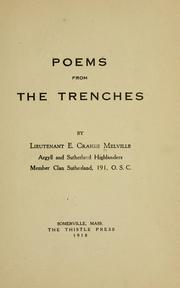 Front cover of Poems from the trenches by Ernest Craigie Melville