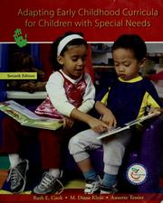 Front cover of Adapting early childhood curricula for children with special needs by Ruth E. Cook