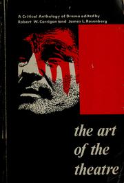 Front cover of The art of the theatre by Robert Willoughby Corrigan