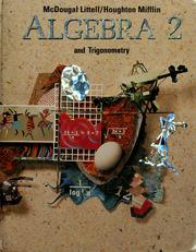 Cover of Algebra 2 and trigonometry by Unknown
