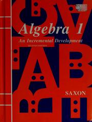 Cover of Algebra I by John H. Saxon