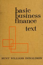 Cover of Basic business finance: a text by Pearson Hunt