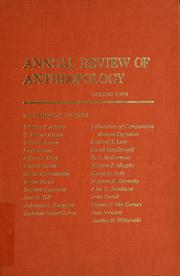 Front cover of Annual review of anthropology by Unknown