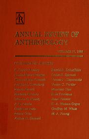 Front cover of Annual review of anthropology by Unknown