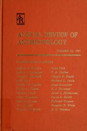 Front cover of Annual review of anthropology by Unknown