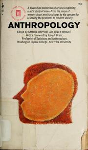 Cover of Anthropology. by Samuel Berder Rapport