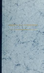 Cover of America as a civilization by Max Lerner