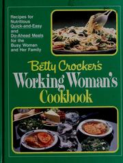 Front cover of Working woman's cookbook by Betty Crocker