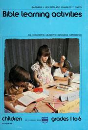 Front cover of Bible learning activities: children, grades 1 to 6 by Barbara J. Bolton