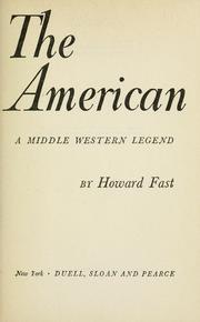 Cover of The American by Howard Fast