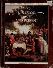 Front cover of America, past and present by Robert A. Divine