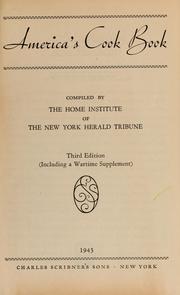 Front cover of America's cook book by New York Herald Tribune. Home Institute.