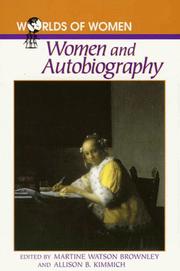Front cover of Women and autobiography by Martine Watson Brownley