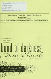 Front cover of Bond of darkness by Diane Whiteside